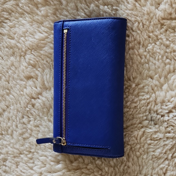Kate Spade Purple Blue Long Tri-Fold Phone Wallet 💜💙 - Picture 3 of 14